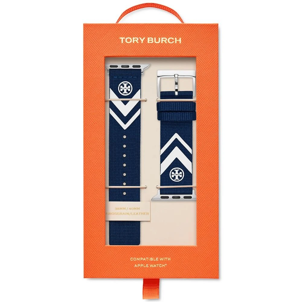 商品Tory Burch|Women's Navy Chevron Grosgrain Band For Apple Watch, 38 mm/40mm,价格¥722,第4张图片详细描述