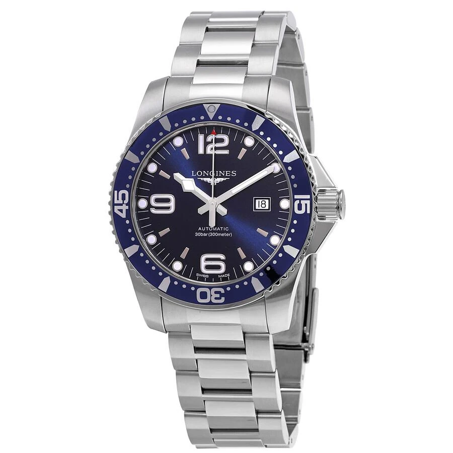 商品Longines|彭于晏同款 浪琴康卡斯潜水系列男士机械表44mm L38414966,价格¥7656,第1张图片
