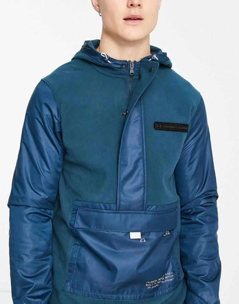 商品Under Armour|Under Armour CGI Utility half zip jacket in blue,价格¥407,第4张图片详细描述