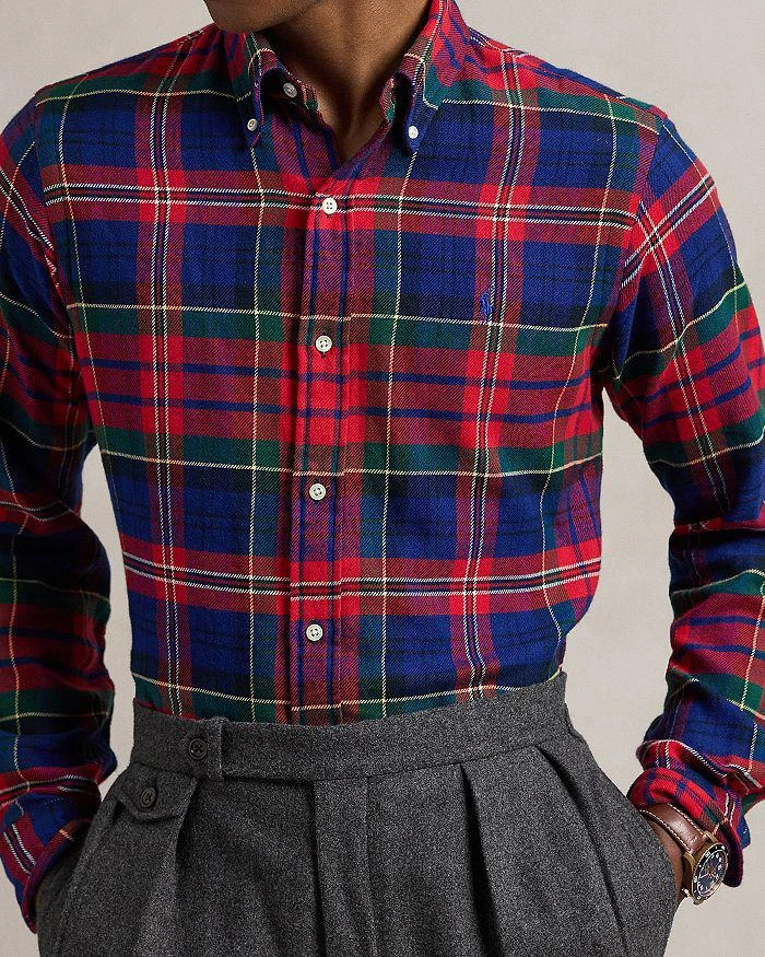 商品Ralph Lauren|Classic Fit Plaid Brushed Flannel Shirt,价格¥328,第5张图片详细描述