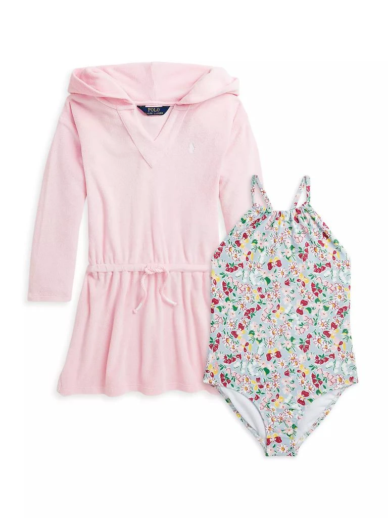 商品Ralph Lauren|Little Girl's Floral Halterneck One-Piece Swimsuit,价格¥335,第2张图片详细描述