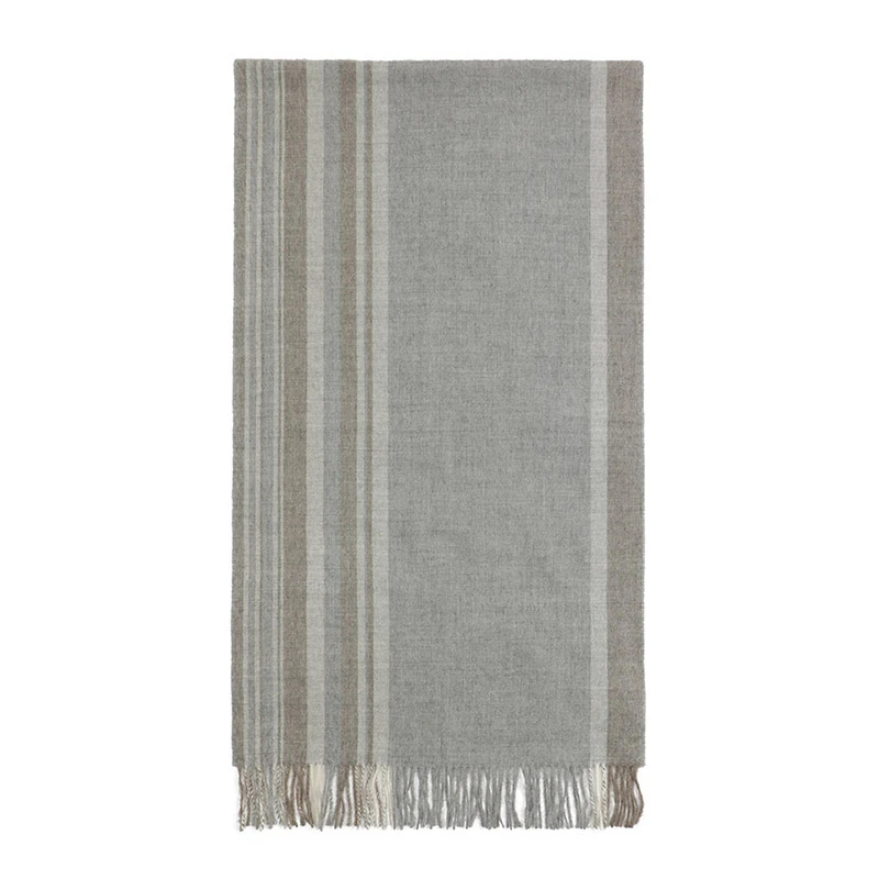 商品Max Mara|MAX MARA 女士灰色条纹围巾 55460564-600-005,价格¥831,第1张图片