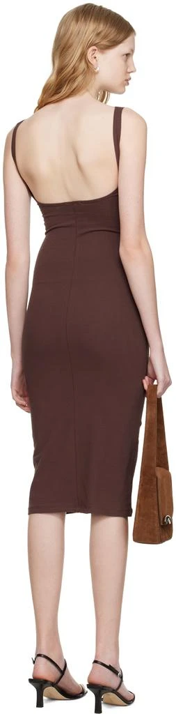商品Gil Rodriguez|Brown Corazon Midi Dress,价格¥933,第3张图片详细描述