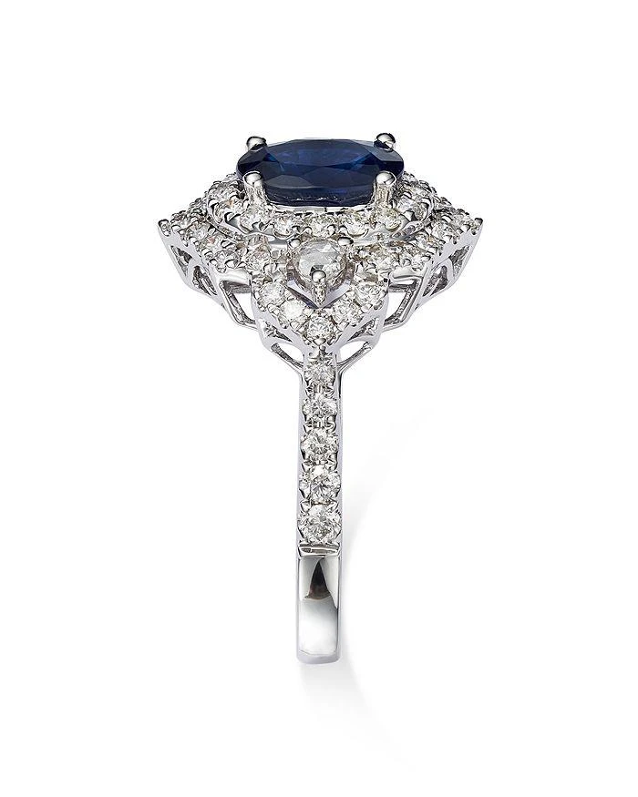 商品Bloomingdale's|Blue Sapphire & Diamond Double Halo Ring in 14K White Gold - 100% Exclusive,价格¥40178,第4张图片详细描述