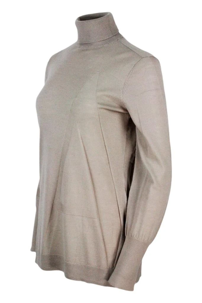 商品Armani|Armani Collezioni Lightweight Turtleneck Long-sleeved Sweater In 100% Pure Virgin Wool With Side Vents,价格¥1090,第2张图片详细描述