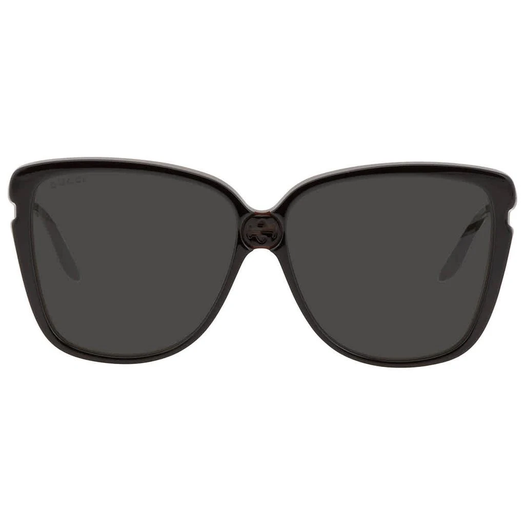 商品Gucci|Gucci Grey Butterfly Ladies Sunglasses GG0709S 002 63,价格¥1253,第2张图片详细描述