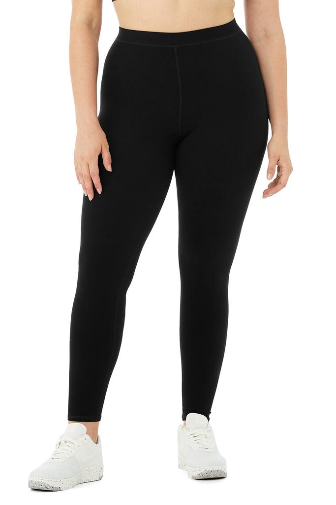 High-Waist Alosoft Flow Legging - Black商品第5张图片规格展示