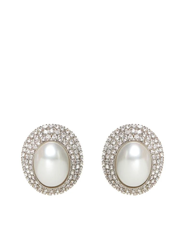 商品Alessandra Rich|ALESSANDRA RICH Oval crystal earrings,价格¥1919,第2张图片详细描述