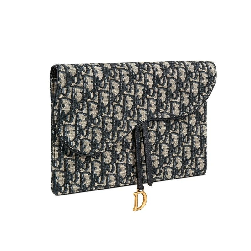 商品Dior|Dior 迪奥女士蓝色帆布手拿包,价格¥7293,第4张图片详细描述