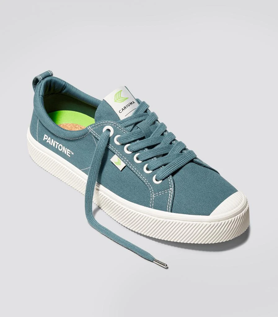 商品Cariuma|OCA Low Pantone Tapestry Blue Canvas Contrast Thread Sneaker Women,价格¥741,第2张图片详细描述