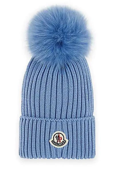 商品Moncler|Kids' Fur-Trimmed Wool Beanie,价格¥1266,第1张图片