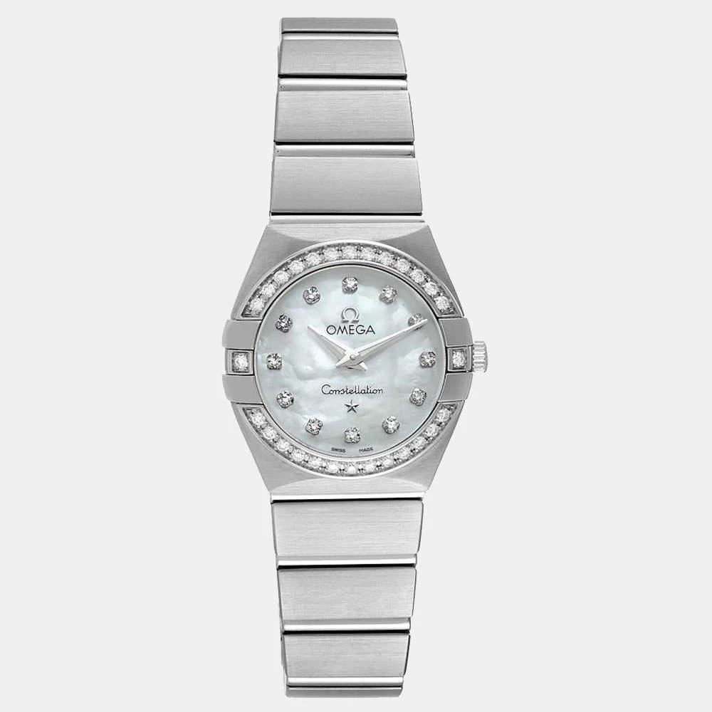 商品[二手商品] Omega|Omega MOP Diamonds Stainless Steel Constellation 123.15.24.60.55.003 Women's Wristwatch 24 mm,价格¥31033,第1张图片
