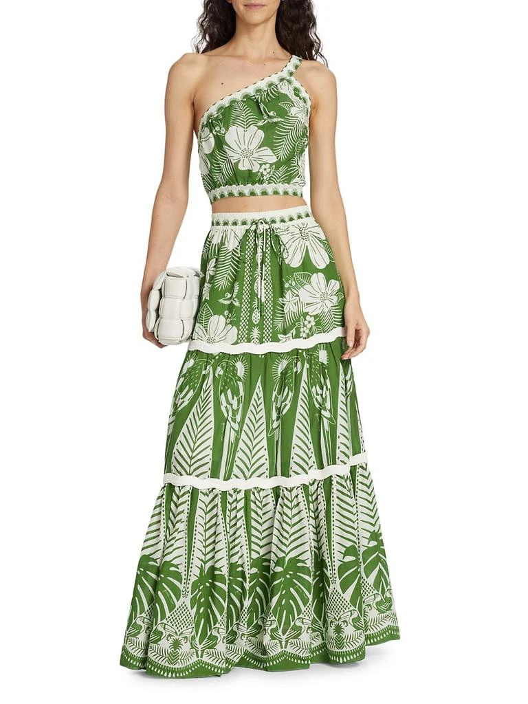 商品Farm Rio|Macaw Elegance Tiered Maxi Skirt,价格¥1459,第2张图片详细描述