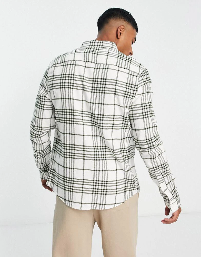 商品ASOS|ASOS DESIGN shirt in white and green check,价格¥116,第2张图片详细描述