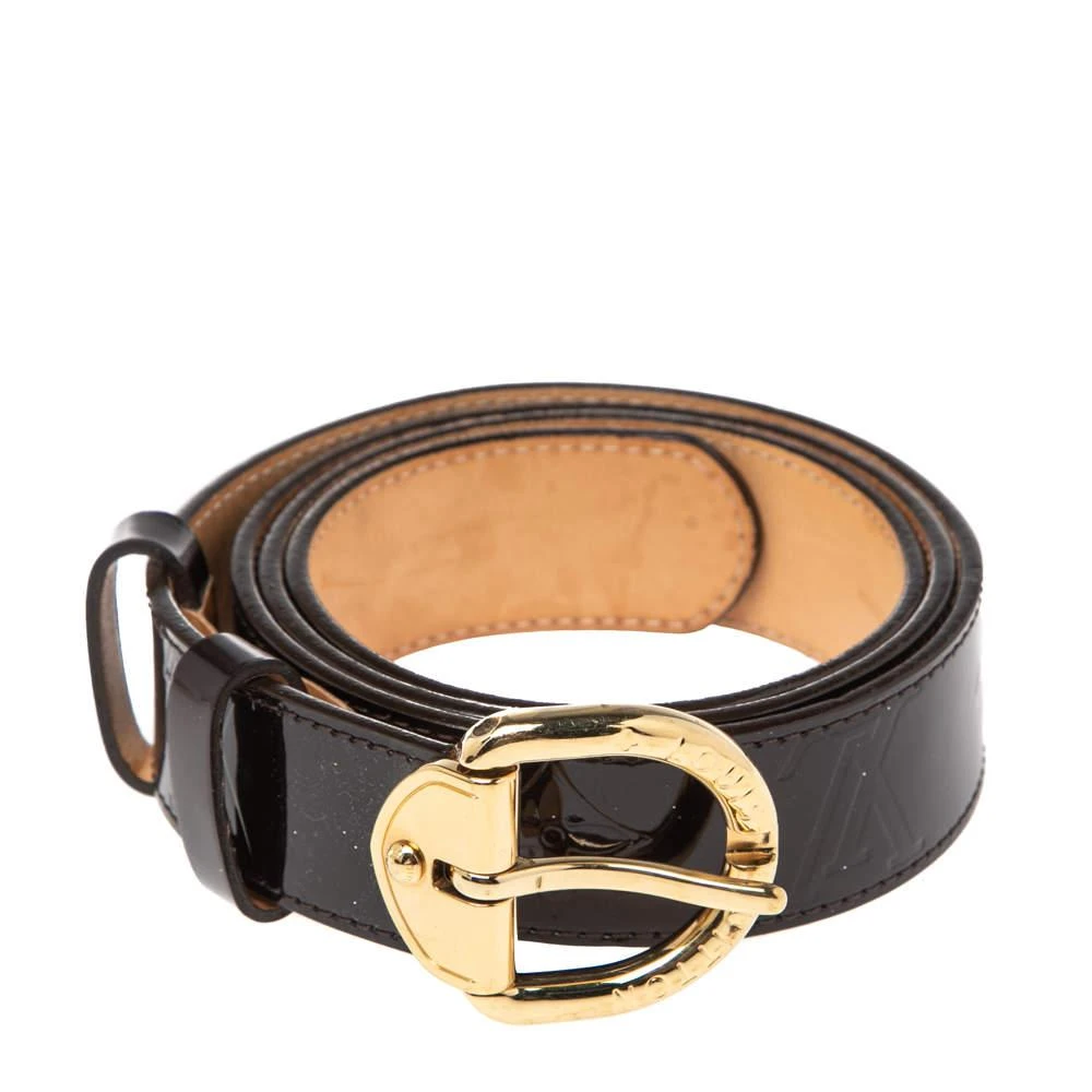 商品[二手商品] Louis Vuitton|Louis Vuitton Amarante Monogram Vernis Patent Leather Buckle Belt 90CM,价格¥1408,第2张图片详细描述