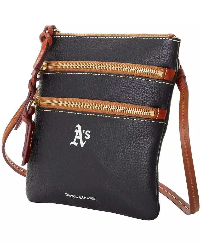 商品Dooney & Bourke|Women's Oakland Athletics Pebble Triple-Zip Core Crossbody Purse,价格¥948,第2张图片详细描述