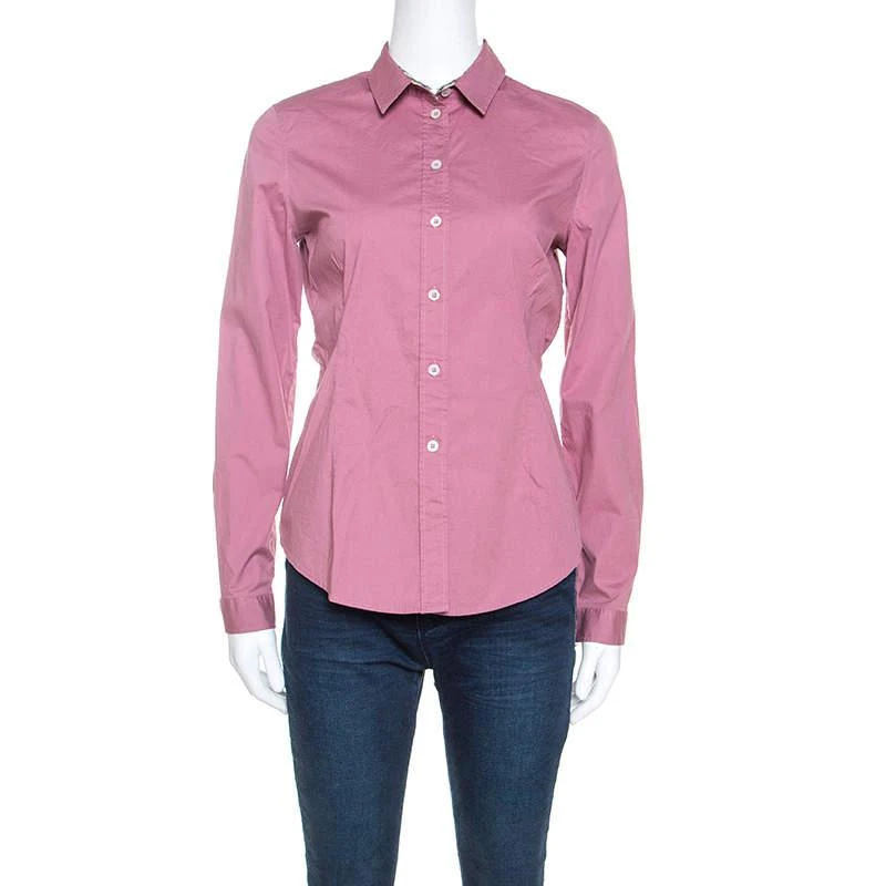 商品[二手商品] Burberry|Burberry Brit Pink Stretch Cotton Button Front Shirt S,价格¥1419,第1张图片