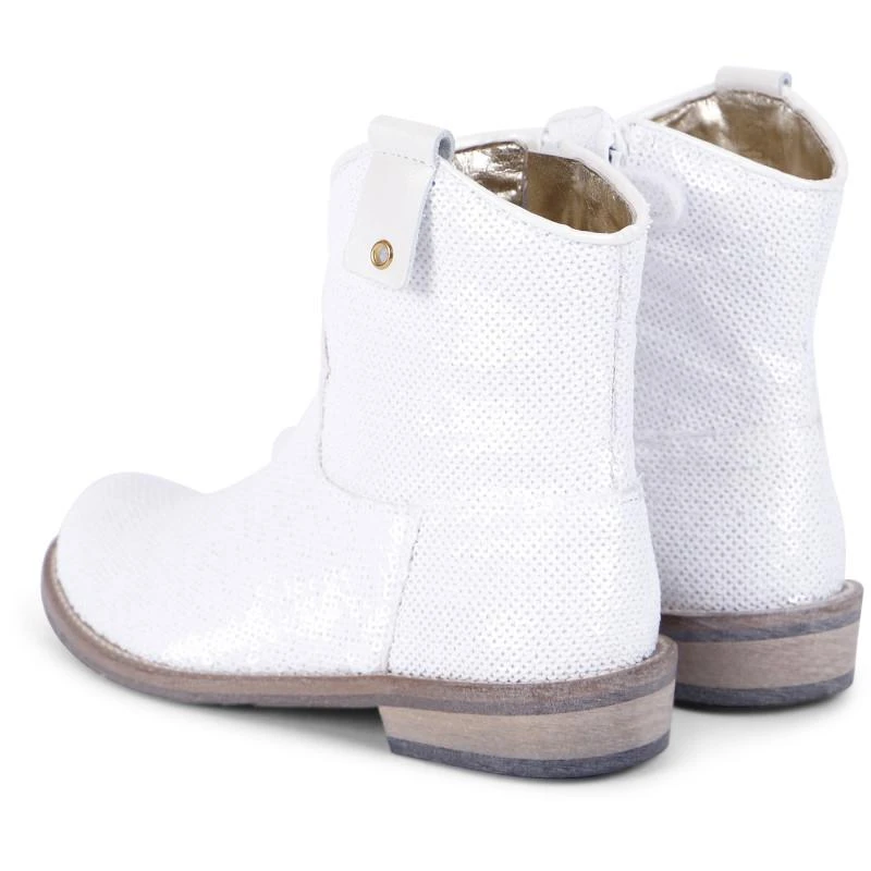 商品MONNALISA|Girls gloss ankle boots in white,价格¥1308,第2张图片详细描述