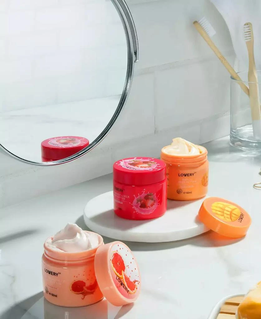 商品Lovery|Pink Grapefruit, Mango, Strawberry Scented Whipped Body Butter, 3-Pack Body Care Gift Set,价格¥141,第2张图片详细描述