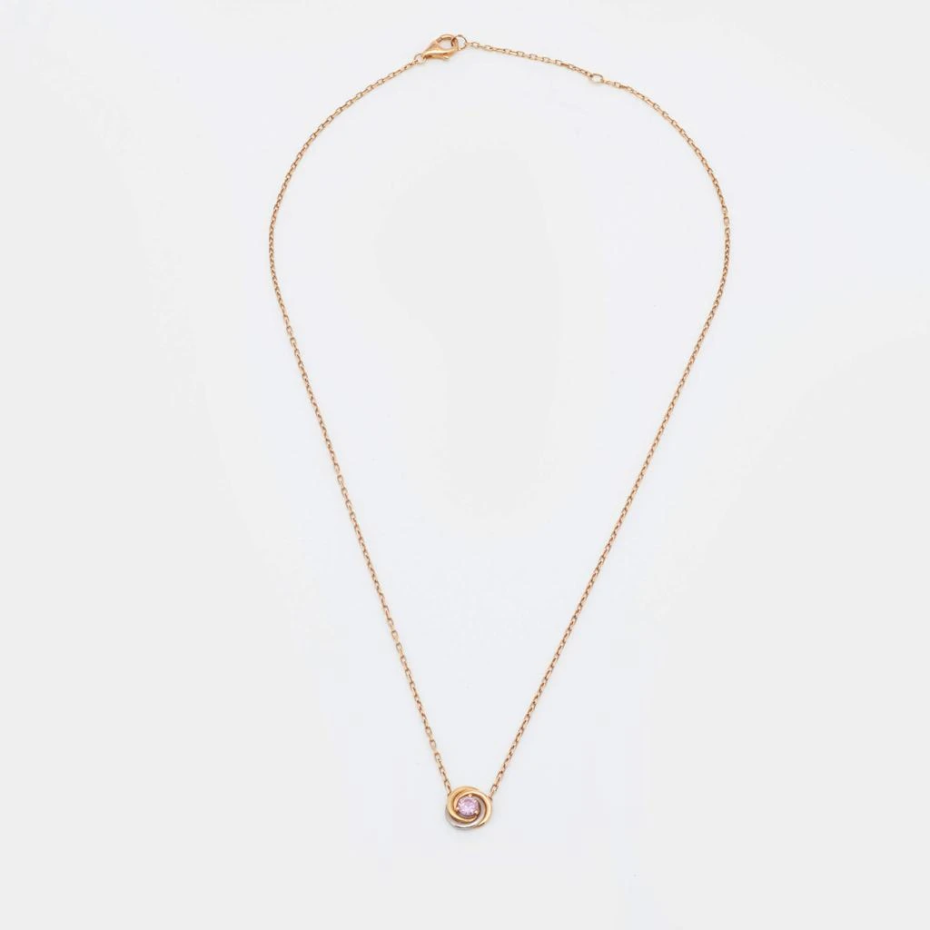 商品[二手商品] Cartier|Cartier Trinity Pink Sapphire 18k Three Tone Gold Necklace,价格¥7888,第2张图片详细描述