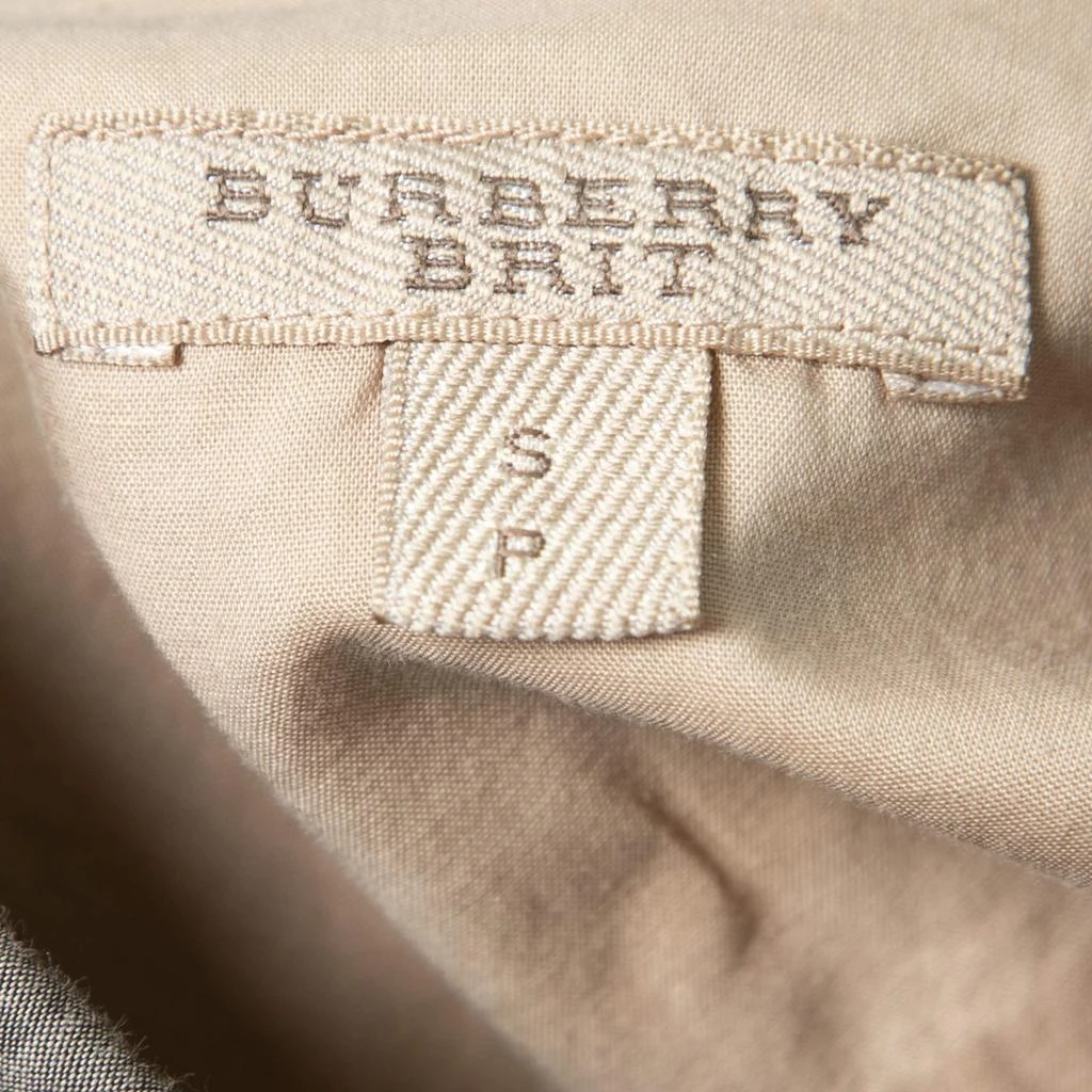 商品[二手商品] Burberry|Burberry Brit Beige Novacheck Cotton Half Placket Detail Tunic S,价格¥1130,第4张图片详细描述