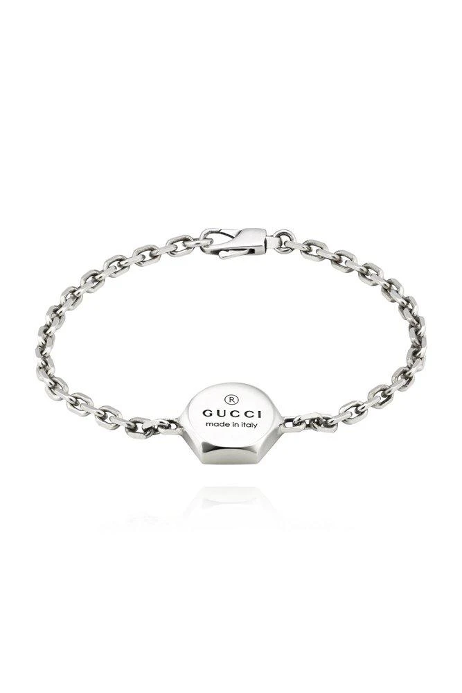 商品Gucci|Gucci Logo Engraved Bracelet,价格¥2855,第1张图片