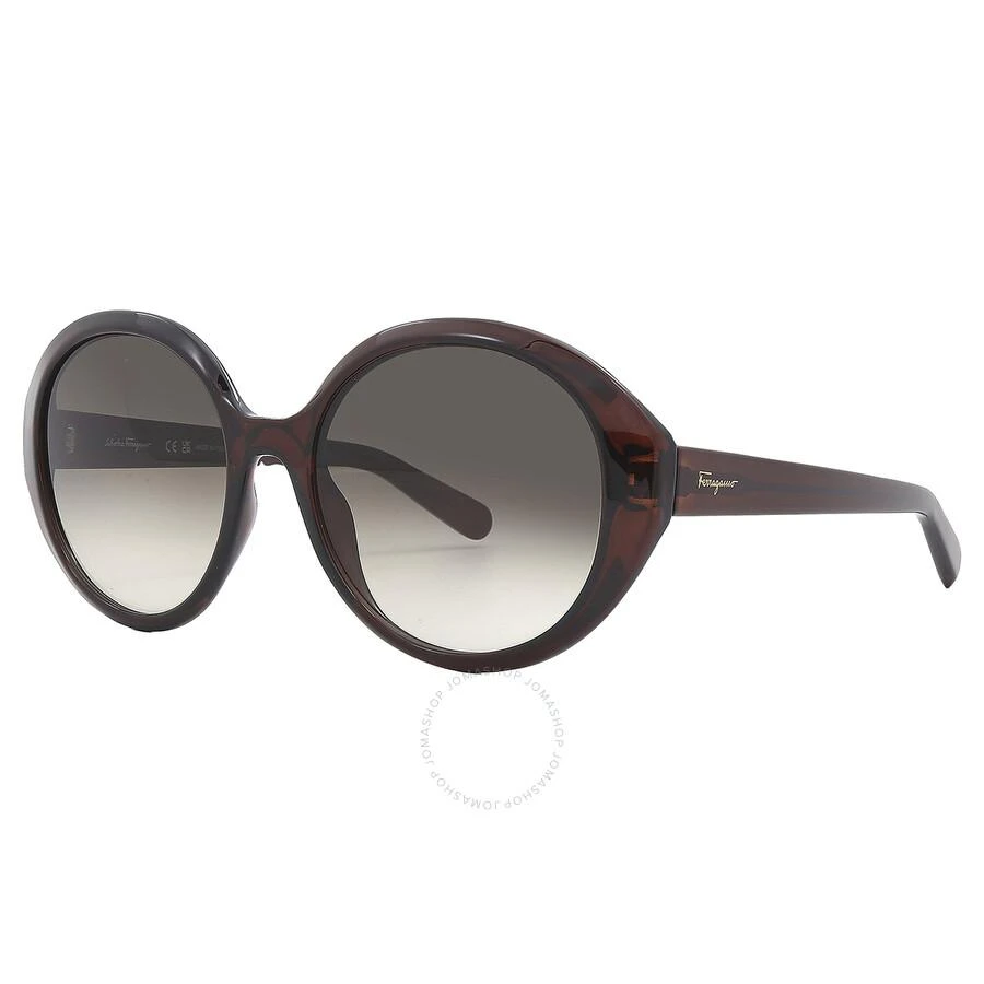 商品Salvatore Ferragamo|Salvatore Ferragamo Grey gradient Oval Ladies Sunglasses SF1067S 210 57,价格¥487,第3张图片详细描述