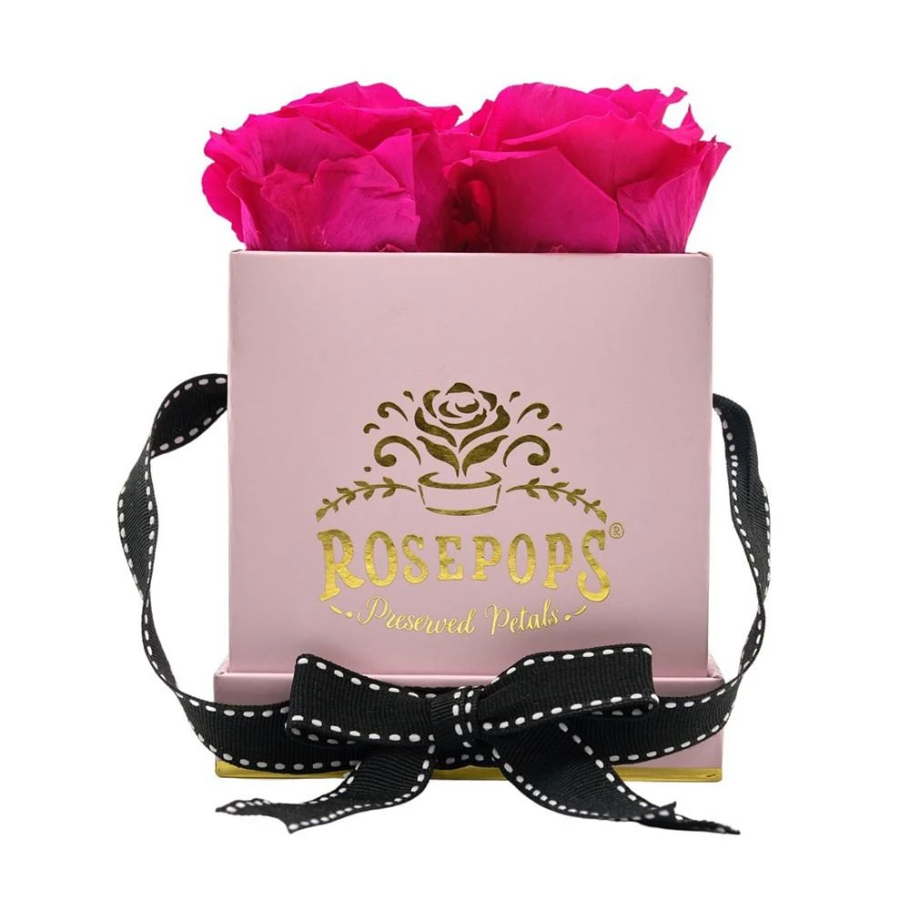 商品Rosepops|Pop-Up Fourget Me Not Raspberry Punch Real Roses, Box of 4,价格¥634,第1张图片