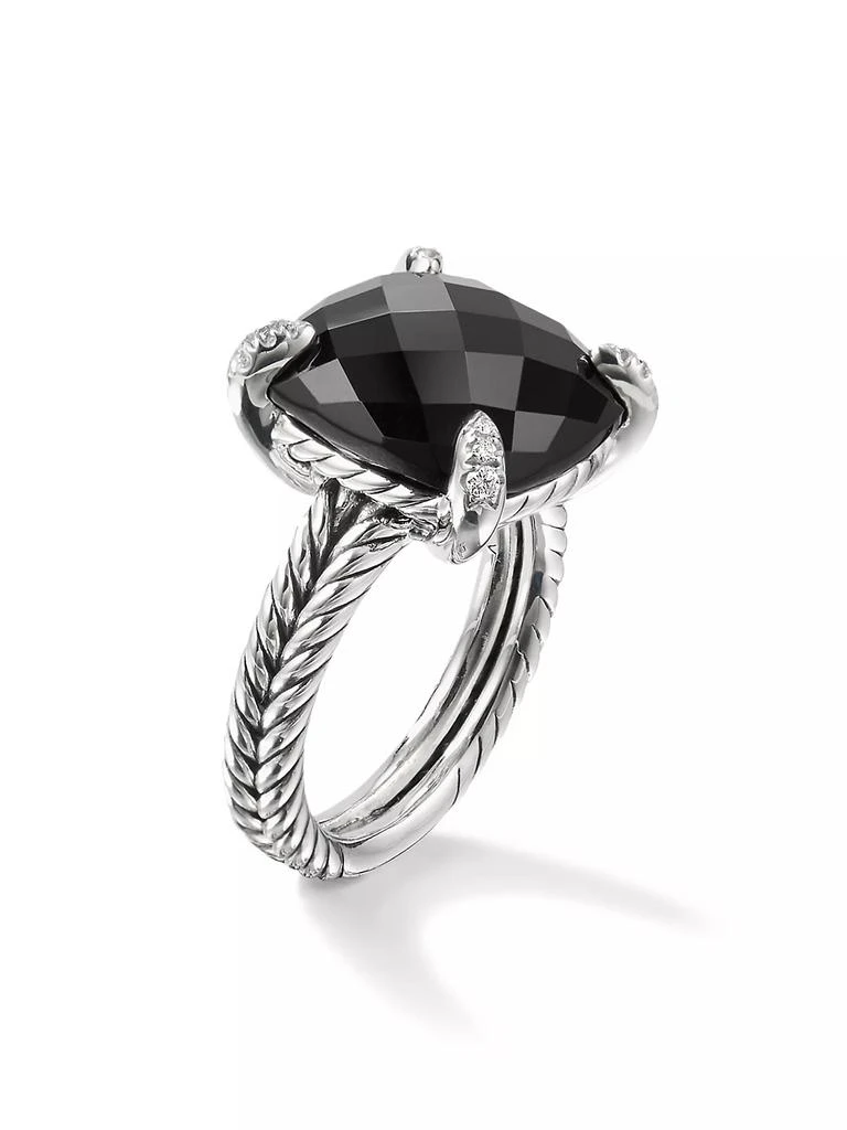 商品David Yurman|Châtelaine Ring with Gemstone & Diamonds/14mm,价格¥10496,第3张图片详细描述