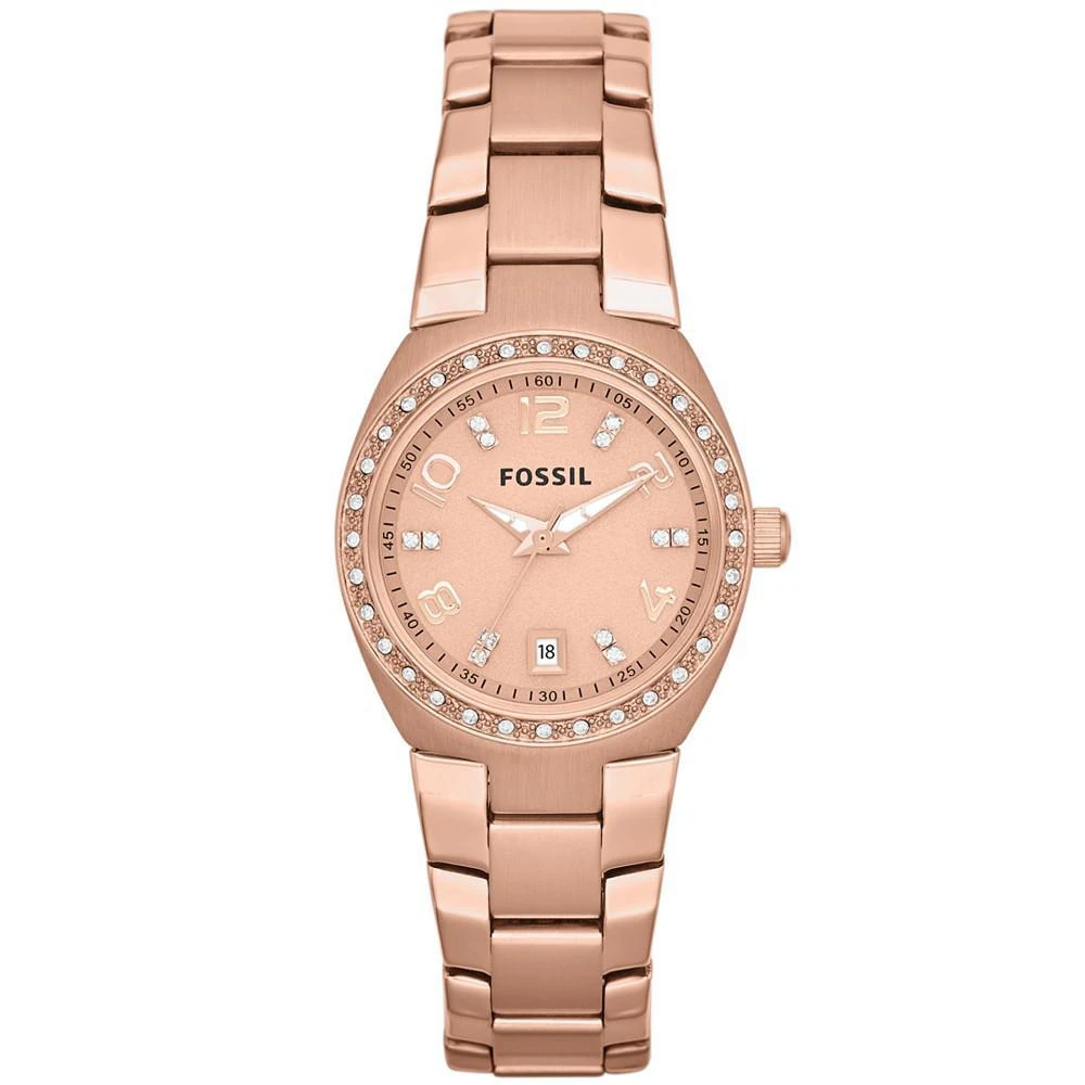 商品Fossil|Women's Serena Rose Gold-Tone Stainless Steel Bracelet Watch 28mm AM4508,价格¥701,第1张图片