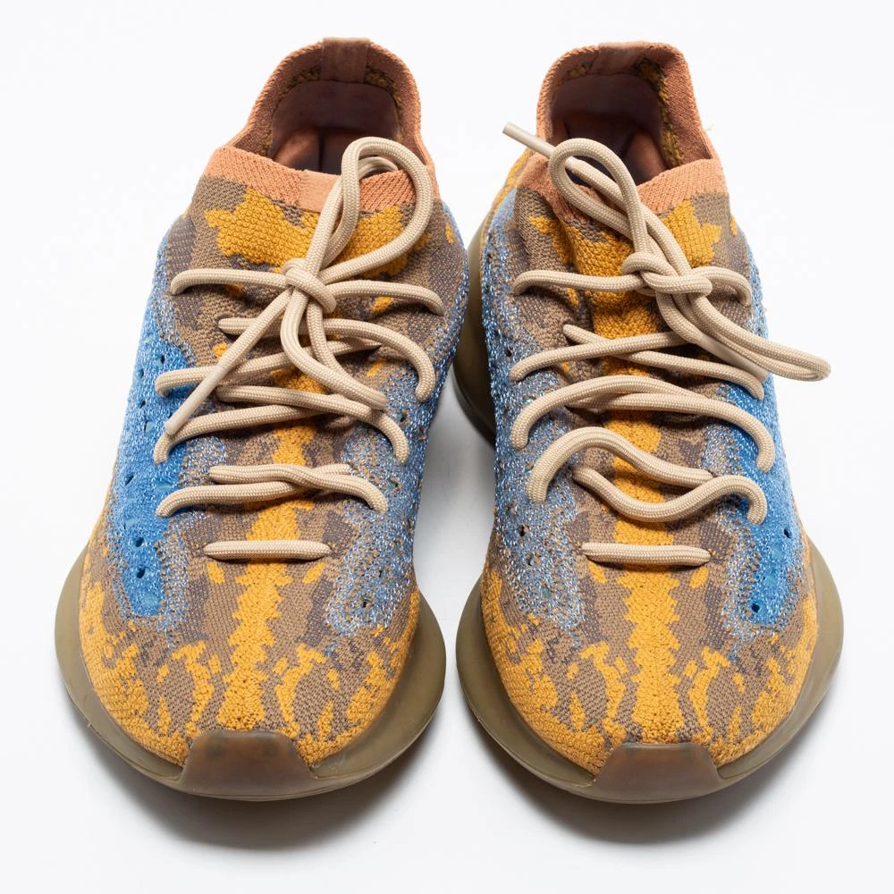 商品[二手商品] YEEZY|Yeezy x Adidas Multicolor Knit Fabric Boost 380 Blue Oat Reflective Sneakers Size 43 1/3,价格¥1129,第3张图片详细描述