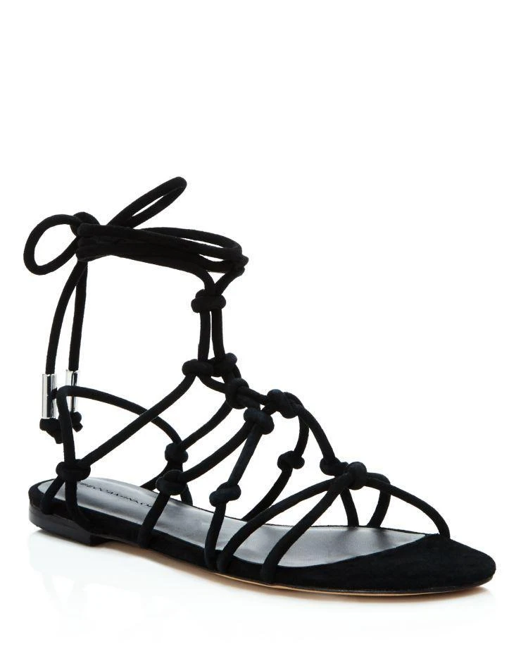 商品Rebecca Minkoff|Women's Elyssa Suede Lace Up Gladiator Sandals,价格¥561,第1张图片