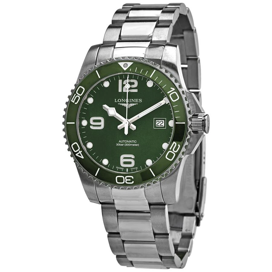 商品Longines|HydroConquest Automatic Green Dial Men's Watch L37814066,价格¥9204,第1张图片