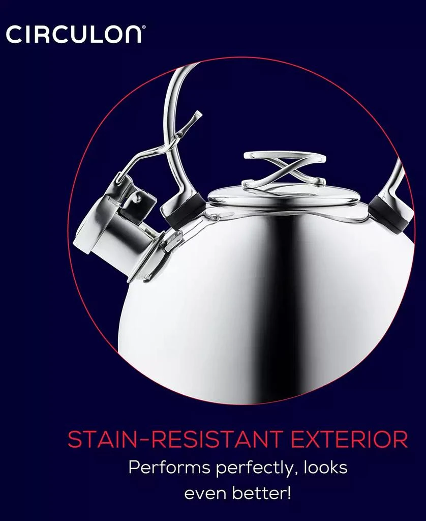 商品Circulon|Stainless Steel 2-Qt. Whistling Teakettle with Flip-Up Spout,价格¥1043,第4张图片详细描述