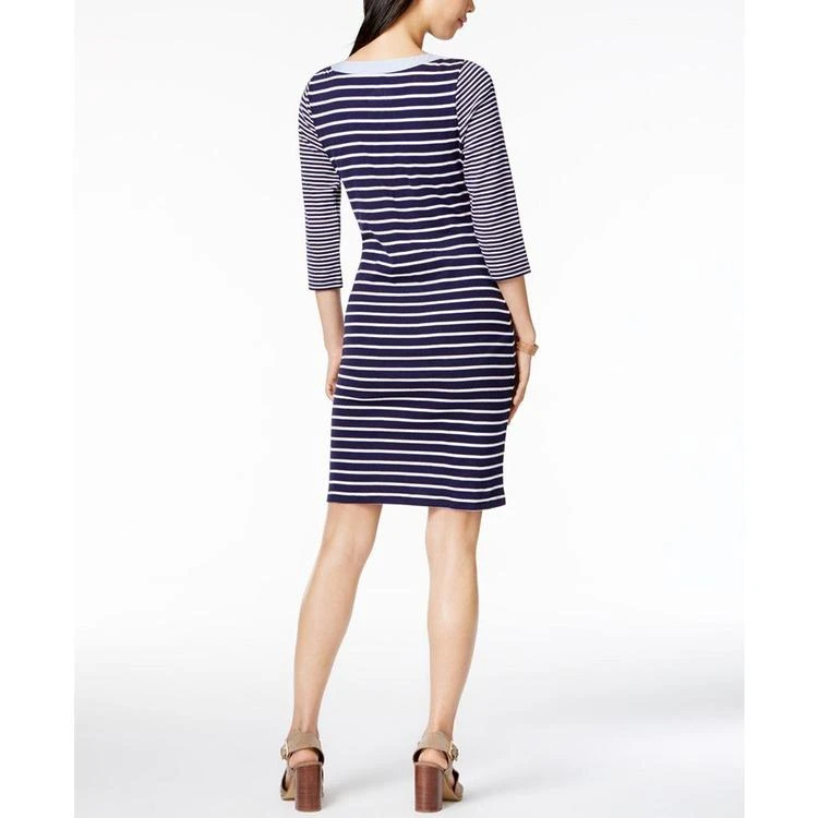 商品Tommy Hilfiger|Cotton Striped Sheath Dress, Created for Macy's,价格¥224,第3张图片详细描述