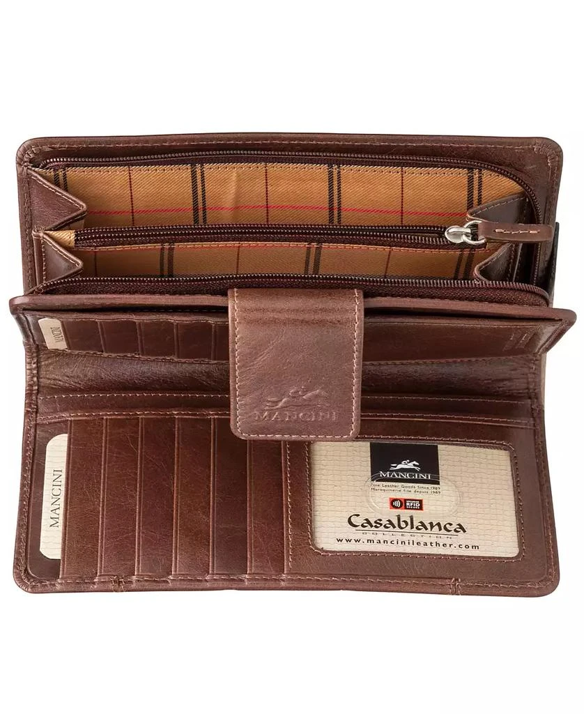 商品Mancini Leather Goods|Men's Casablanca Collection Clutch Wallet,价格¥418,第4张图片详细描述
