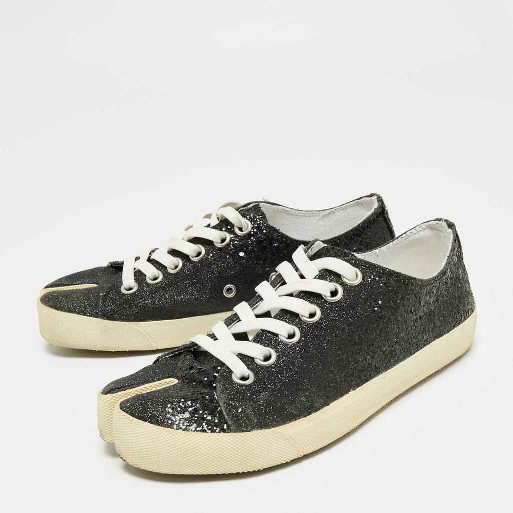 Maison Martin Margiela Black Glitter Tabi Low Top Sneakers Size 37商品第2张图片规格展示