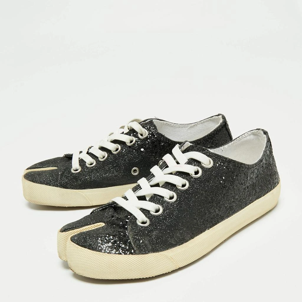 商品[二手商品] MAISON MARGIELA|Maison Martin Margiela Black Glitter Tabi Low Top Sneakers Size 37,价格¥1431,第2张图片详细描述