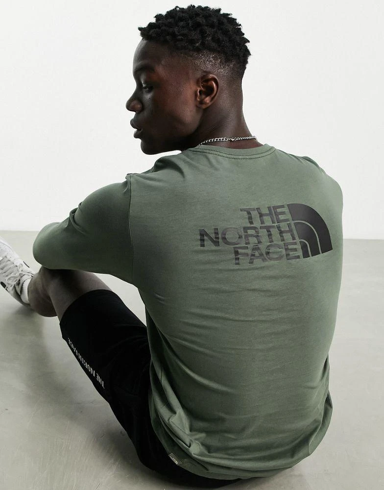 商品The North Face|The North Face Easy chest print long sleeve t-shirt in khaki,价格¥358,第1张图片