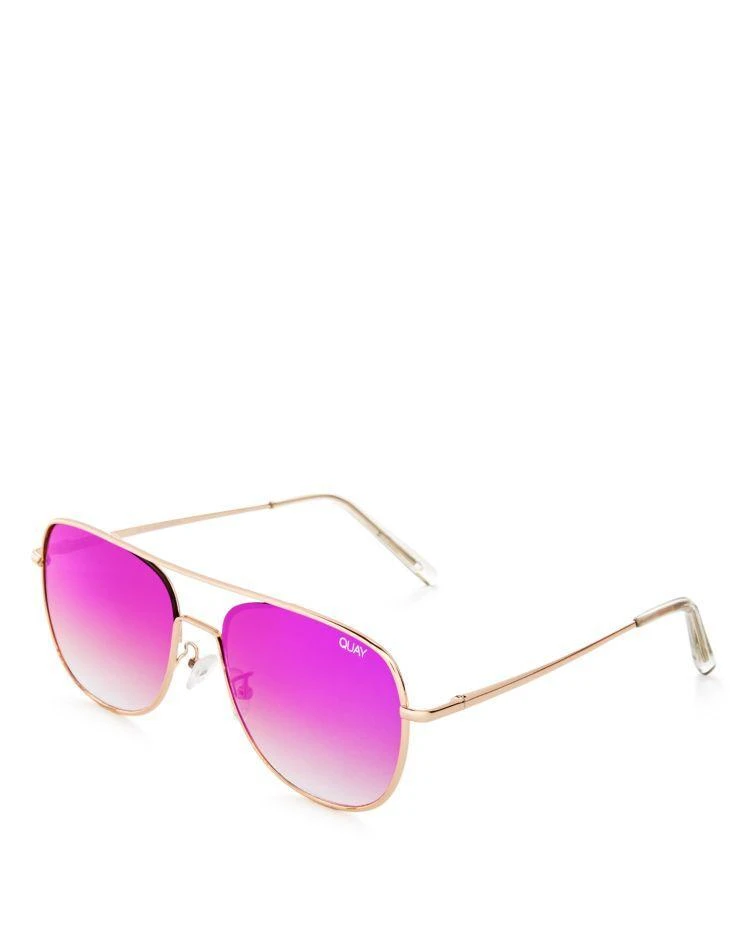 商品Quay|Women's Running Riot Mirrored Aviator Sunglasses, 57mm,价格¥408,第2张图片详细描述