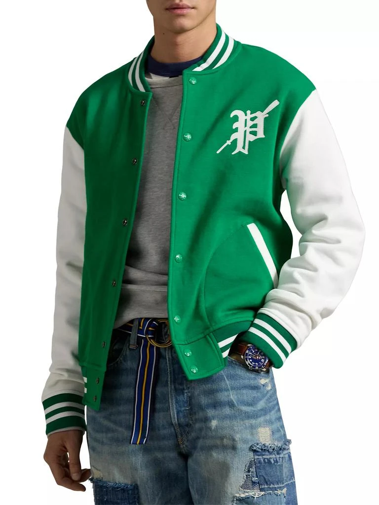 商品Ralph Lauren|Fleece Graphic Baseball Jacket,价格¥1189,第3张图片详细描述