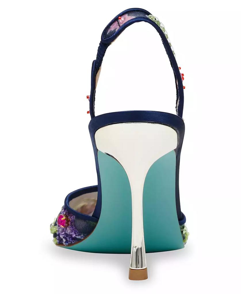 【Betsey Johnson】Velma Betsey Johnson Velma Jeweled Mesh Slingback Pumps - Macy's