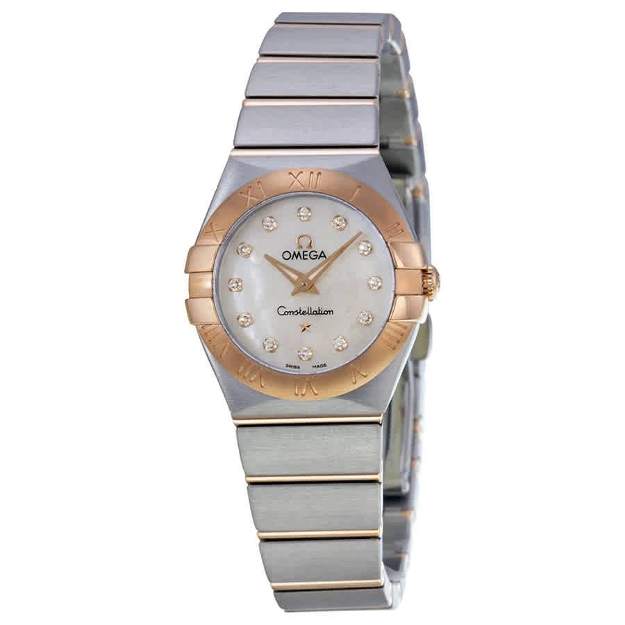 商品Omega|Constellation Diamond Mother of Pearl Dial Ladies Watch 123.20.24.60.55.001,价格¥27733,第1张图片