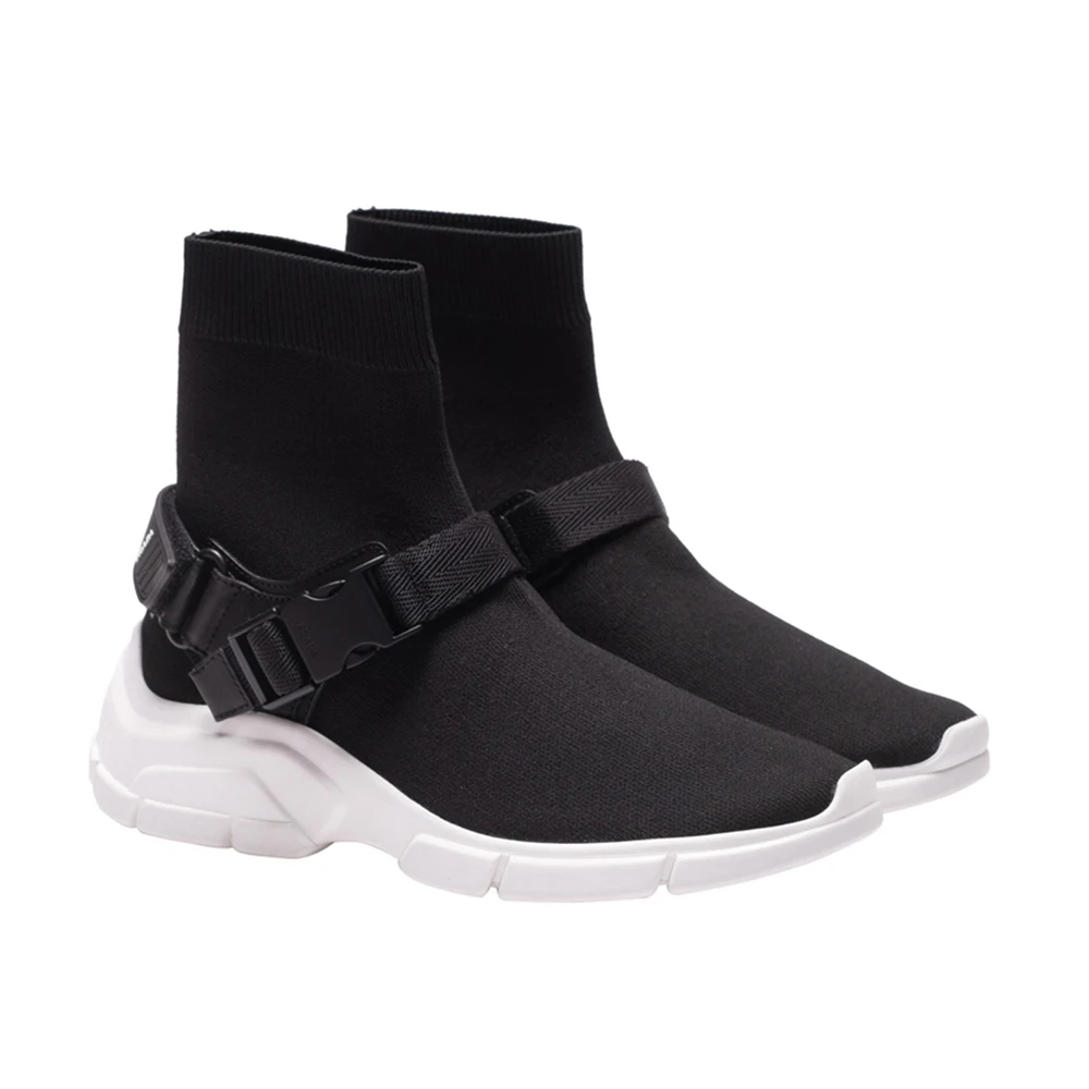 PRADA 女士黑色织物高帮运动鞋 1T942I-3KJO-F0967 商品