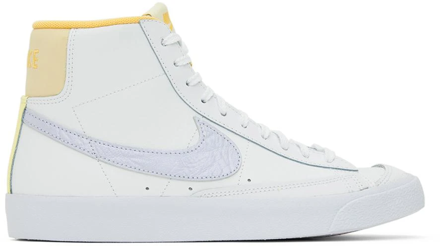 商品NIKE|Kids White & Purple Blazer Mid '77 Big Kids Sneakers,价格¥284,第1张图片