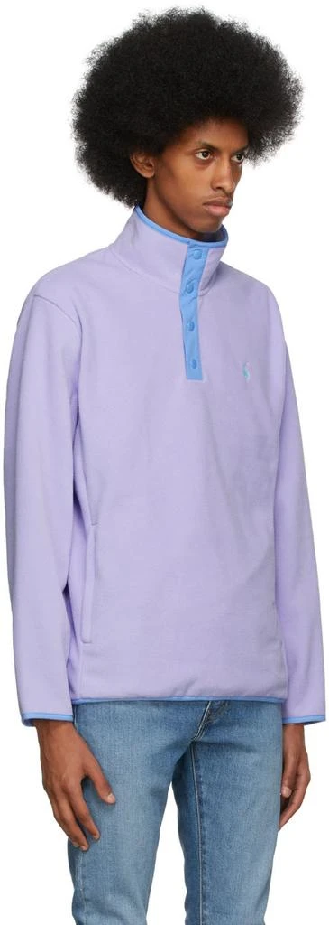 商品Ralph Lauren|Purple Fleece Mockneck Pullover,价格¥515,第2张图片详细描述