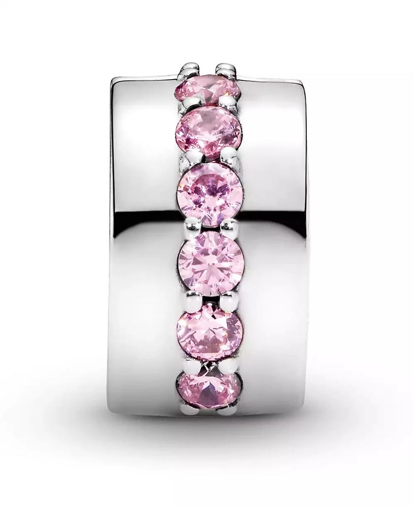 商品PANDORA|Cubic Zirconia Pink Sparkling Row Clip Charm,价格¥262,第2张图片详细描述