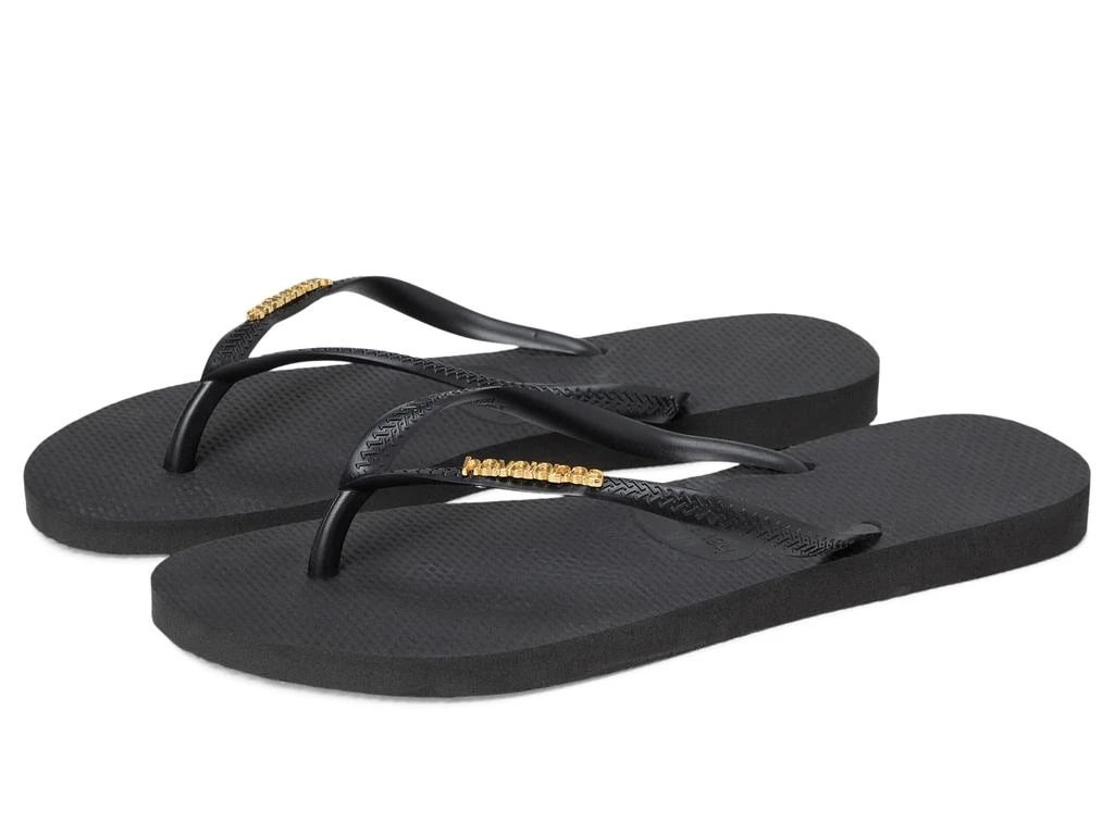 商品Havaianas|Slim Logo Metallic Flip Flops,价格¥256,第1张图片