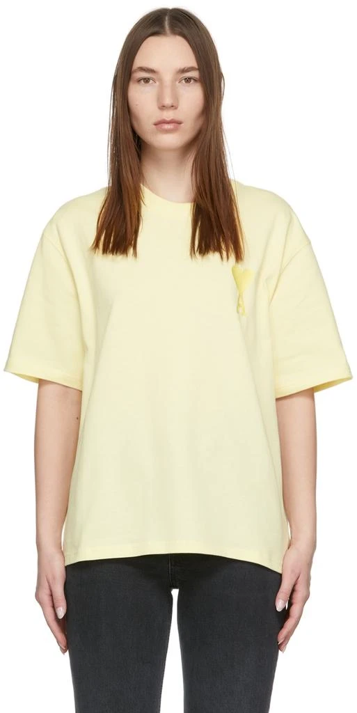 商品AMI|Yellow Ami de Cœur T-Shirt,价格¥428,第1张图片