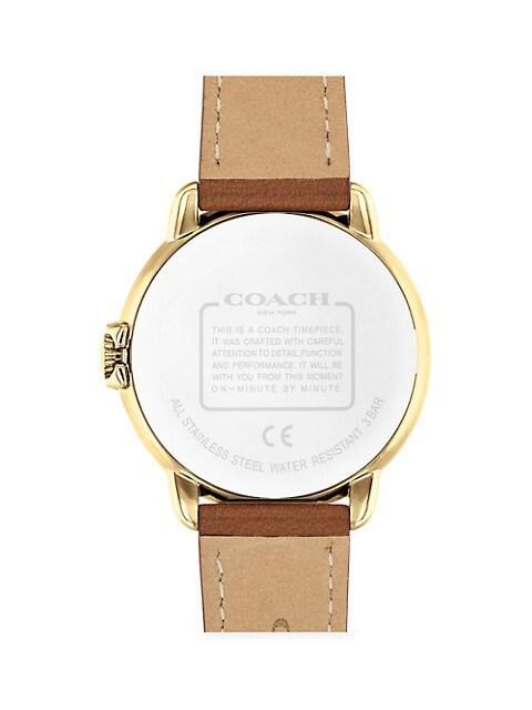 商品Coach|Arden Stainless Steel Leather-Strap Watch,价格¥1284,第6张图片详细描述